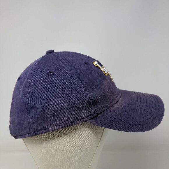 New Era Men's Slideback Hat Purple OSFM 9Twenty LSU Tigers Logo 100% Cotton - Picture 4 of 9
